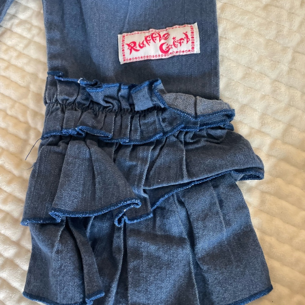 3 PAIRS OF GIRLS RUFFLE LEG PANTS SIZE 18 MONTHS/2T - Picture 6 of 10